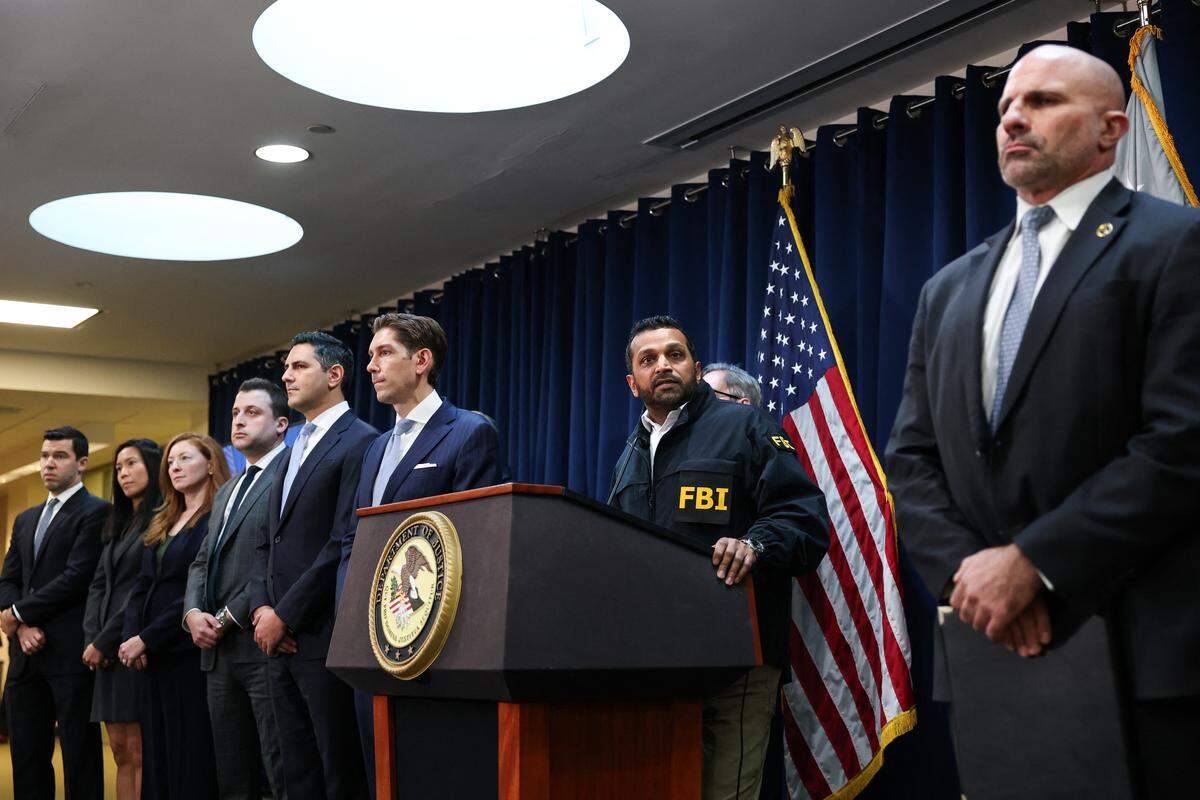 FBI Director Kash Patel leads news conference to announce arrests tied to illegal sports betting and poker game schemes, in New York City on Oct. 23, 2025. NBA coach Chauncey Billups of the Portland Trail Blazers and Miami Heat guard Terry Rozier were arrested on Thursday for alleged involvement in illegal gambling. Billups, a former Detroit Pistons star and member of the NBA Hall of Fame, was arrested in connection with rigged illegal poker games tied to the Mafia, FBI Director Kash Patel said. Rozier and a former NBA player, Damon Jones, were arrested in a sports betting case, Patel said at a press conference in New York.   