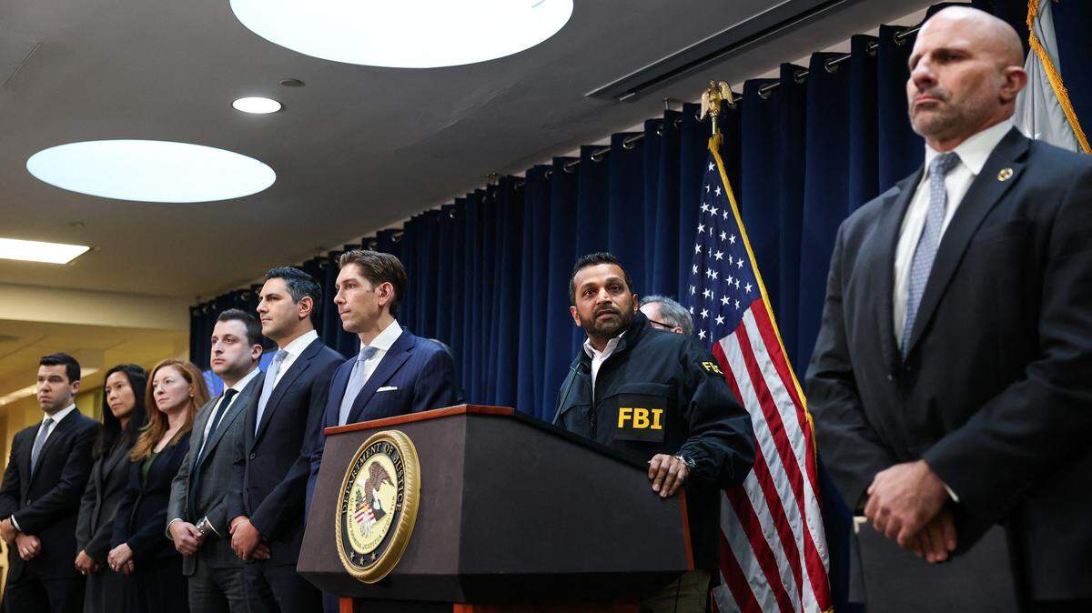 FBI Director Kash Patel leads news conference to announce arrests tied to illegal sports betting and poker game schemes, in New York City on October 23, 2025. NBA coach Chauncey Billups of the Portland Trail Blazers and Miami Heat guard Terry Rozier were arrested on Thursday for alleged involvement in illegal gambling. Billups, a former Detroit Pistons star and member of the NBA Hall of Fame, was arrested in connection with rigged illegal poker games tied to the Mafia, FBI Director Kash Patel said. Rozier and a former NBA player, Damon Jones, were arrested in a sports betting case, Patel said at a press conference in New York. (Photo by ANGELA WEISS / AFP) (Photo by ANGELA WEISS/AFP via Getty Images)