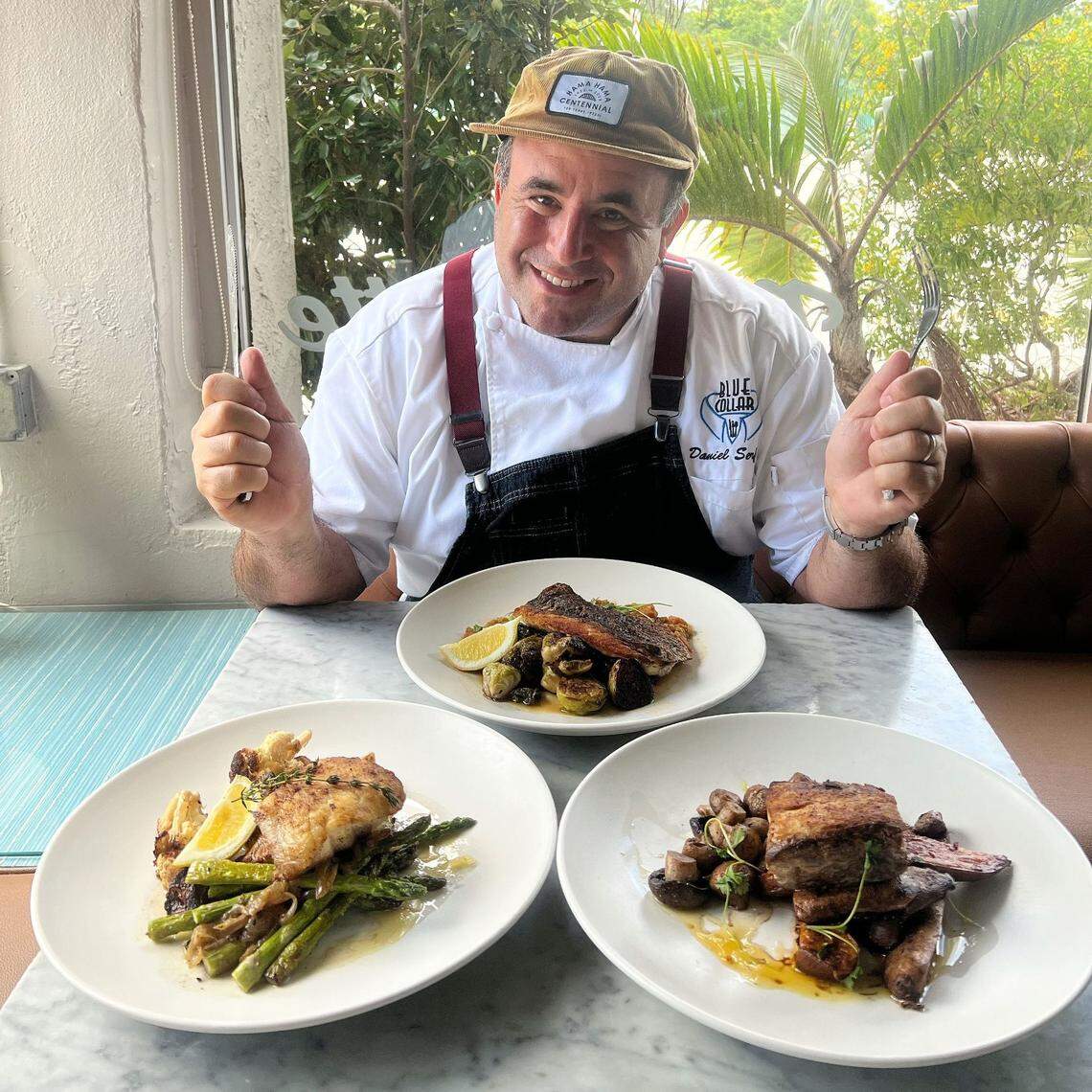 Owner Danny Serfer at the original Blue Collar. “We would’ve liked to do this sooner,” he says of the move to a larger space.