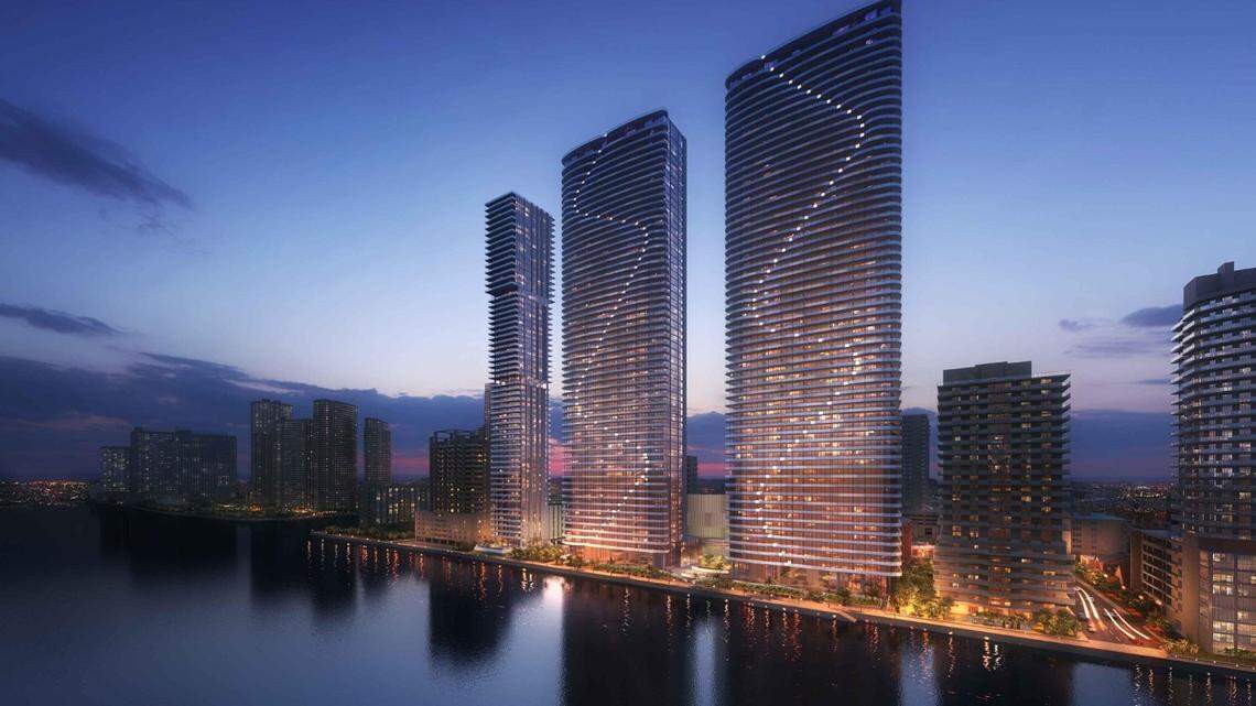 The Melo Group has hired Arquitectonica for its twin towers Island Bay project in Edgewater.