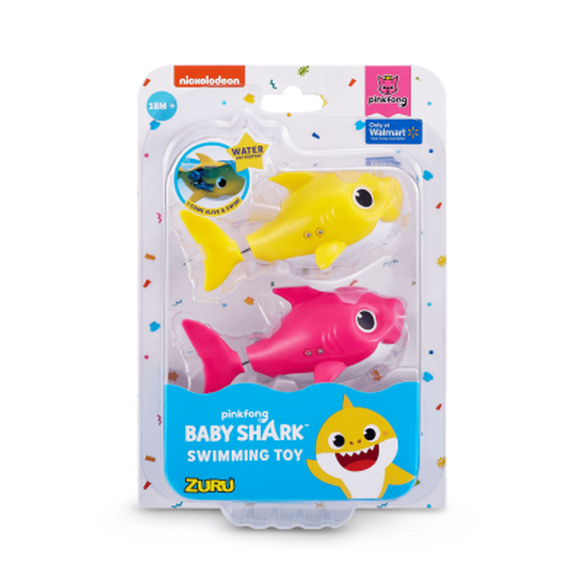Recalled pack of two Robo Alive Junior Mini Baby Shark Swimming Bath Toys