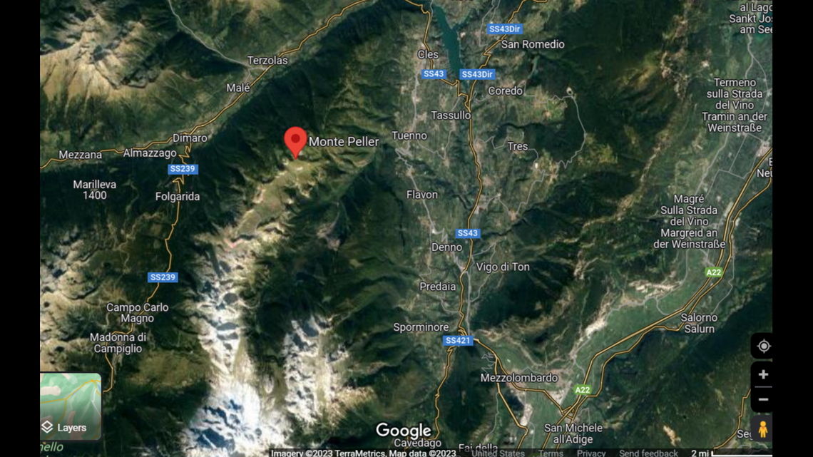 An Italian man was attacked and killed by a bear while going for a run near Monte Peller in northern Italy, officials say.