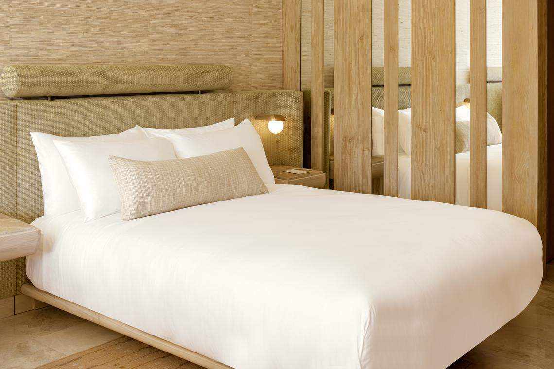 A hotel room at renovated Shelborne in Miami Beach