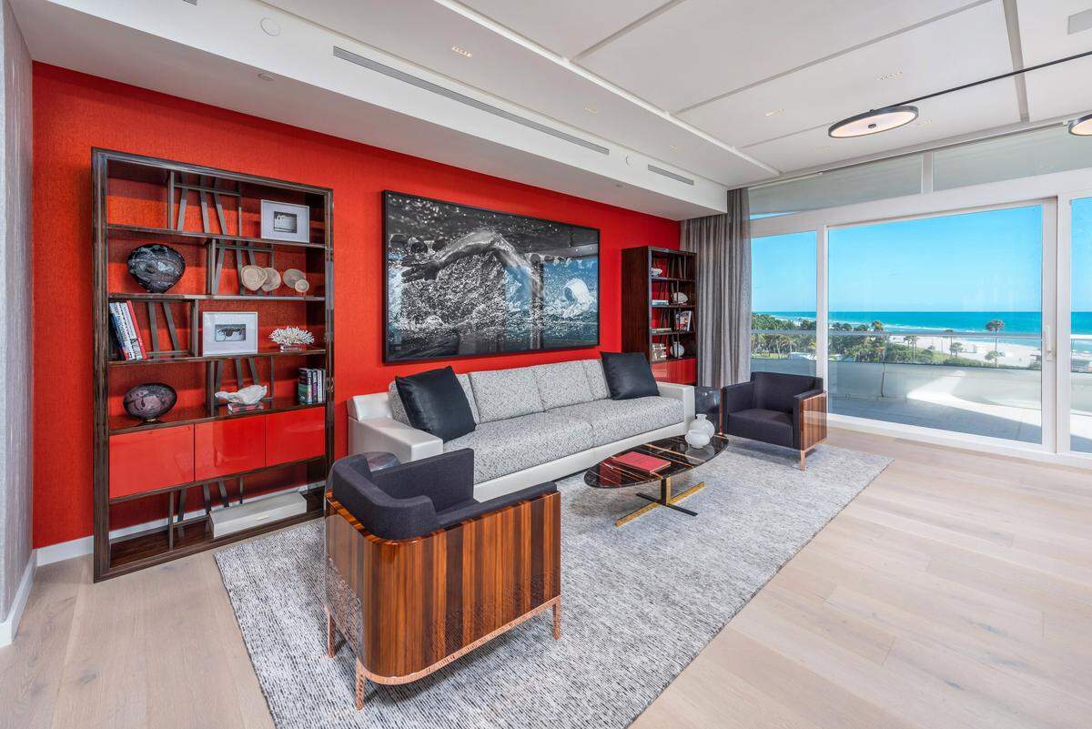 Kanye and Kim Kardashian are reportedly buying this 6,246-square-foot apartment with a wraparound balcony in The Faena House at 3315 Collins Avenue.