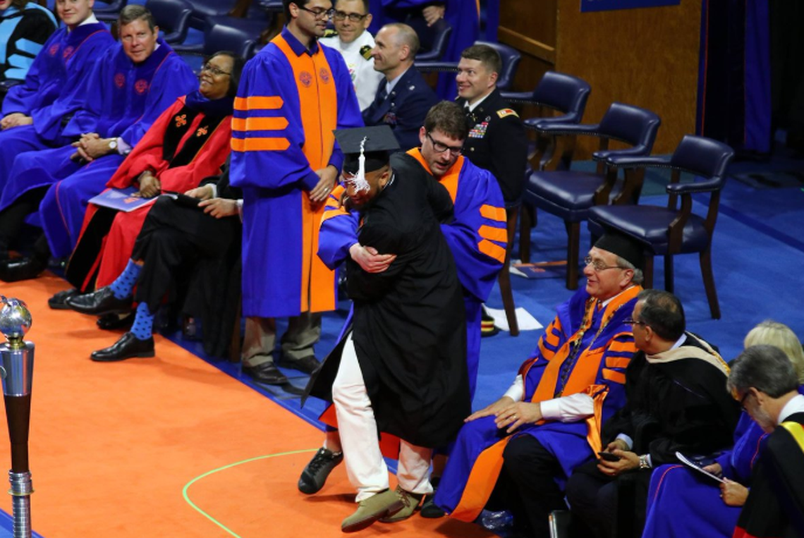 An unusually hands-on and ‘aggressive’ marshal at a May 5, 2018, University of Florida commencement ceremony upset some students.