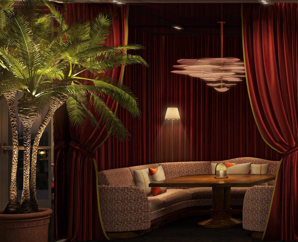 A hidden nook at the Italian restaurant Mirabella at the Fontainebleau.