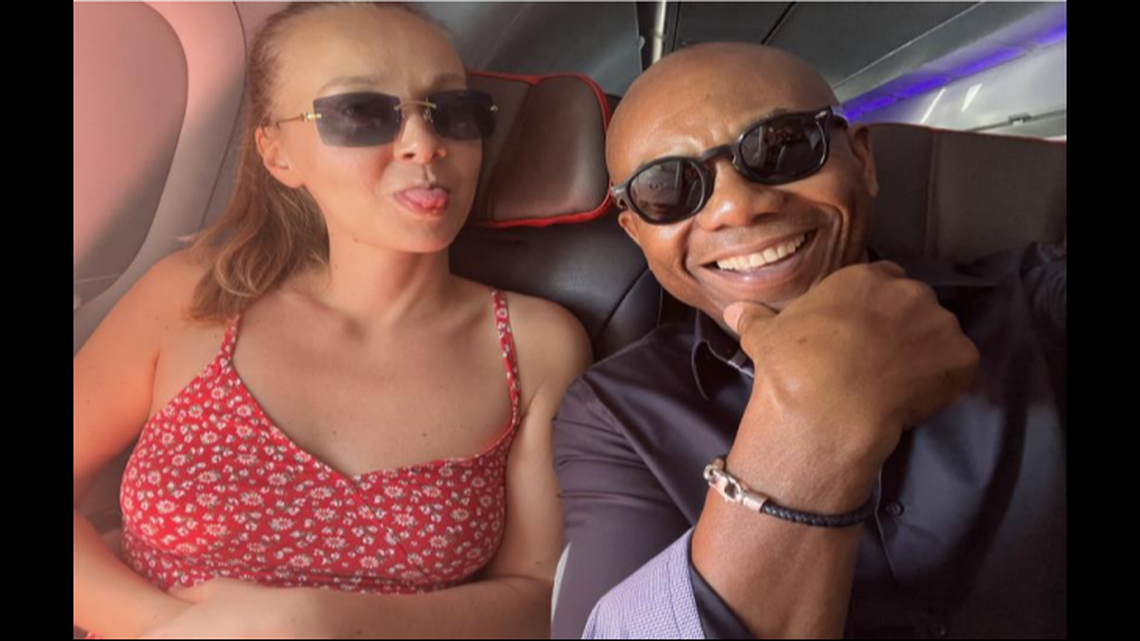 Katiaryna Shasholka and Anthony Williams on the Phoenix to Miami flight during which their lawsuit says Williams was accused of trafficking Shasholka.