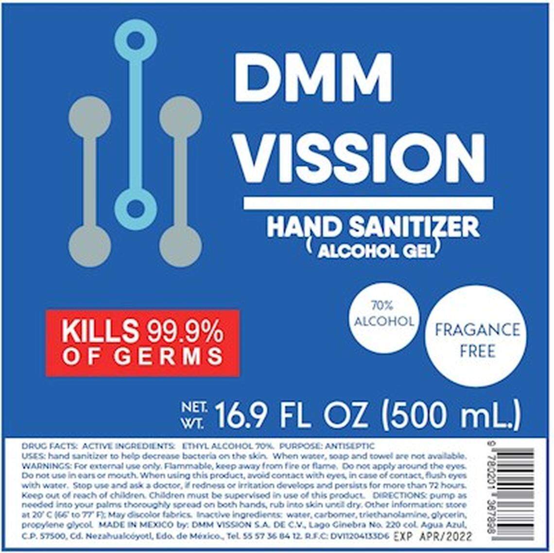 DMM Vission Hand Sanitizer