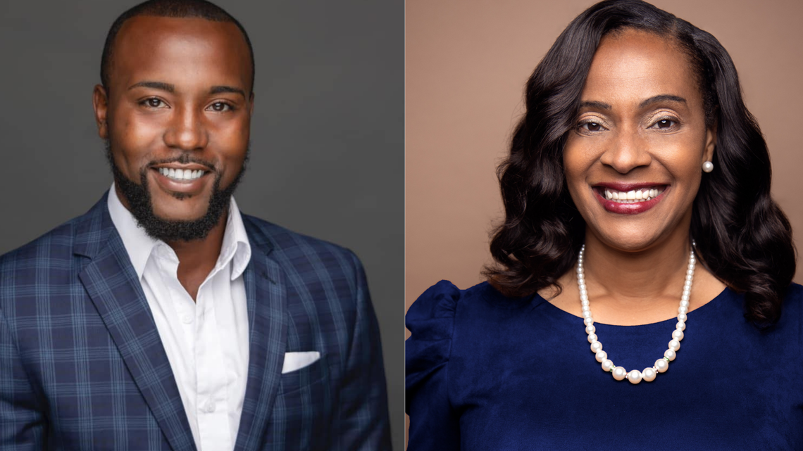 Democrats Jervonte “Tae” Edmonds, candidate for Palm Beach’s House District 88, and Rosalind Osgood, candidate for Senate District 33, in 2022’s special general election.