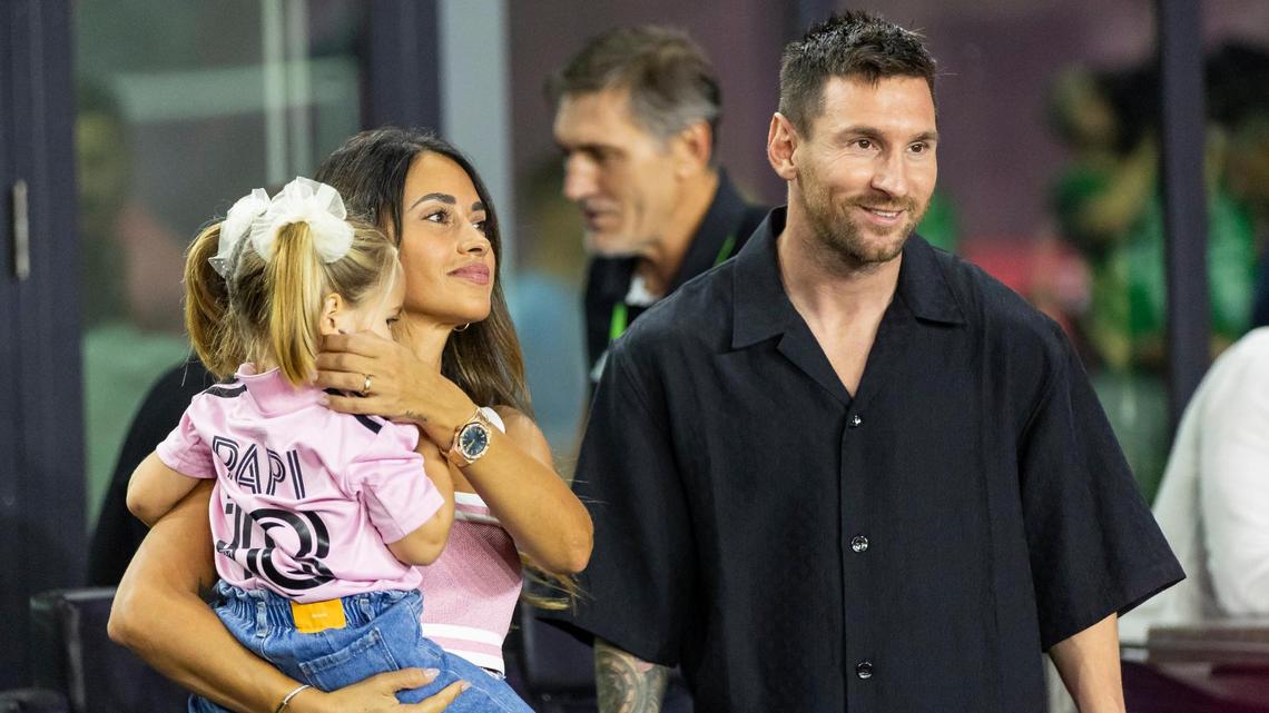 Inter Miami forward Lionel Messi (10) is seen before the start of the Lamar Hunt U.S. Open Cup final against the Houston Dynamo at DRV PNK Stadium on Wednesday, Sept. 27, 2023, in Fort Lauderdale, Fla.