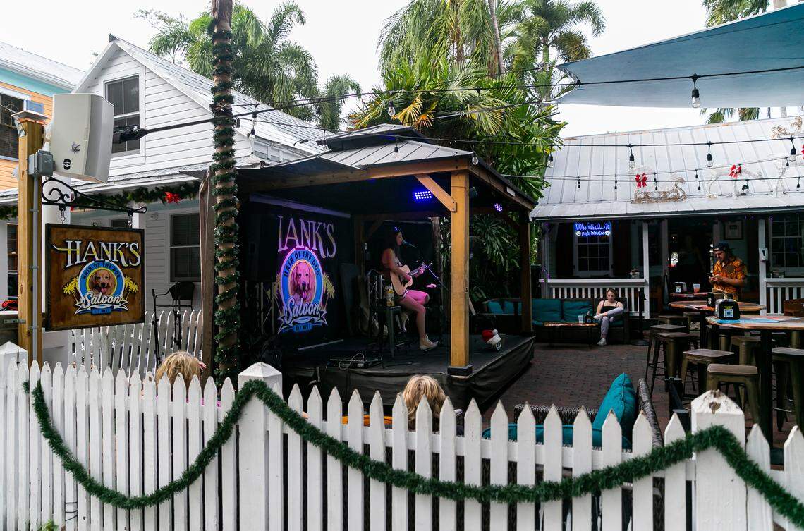 Singer Elle Haley performs at Hank’s Hair of the Dog Saloon in Key West on Sunday, Dec. 12, 2021.