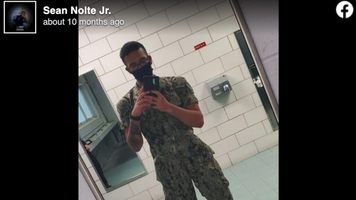 Navy sailor Sean Nolte Jr. was slapped on the anniversary of Sept. 11 by a woman who called him “a fake.”