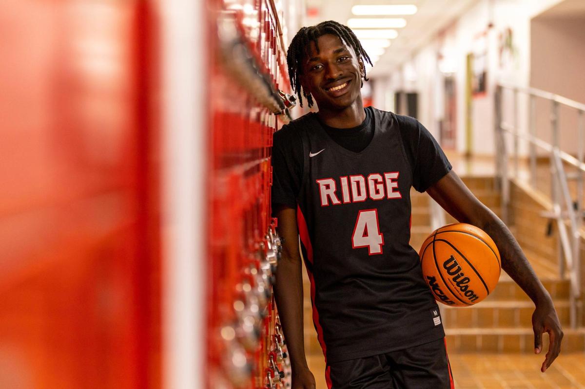 Spartans guard Koree Cotton strikes a pose for a portrait at Miami Southridge High in Miami, Florida, on Friday, January 6, 2023.