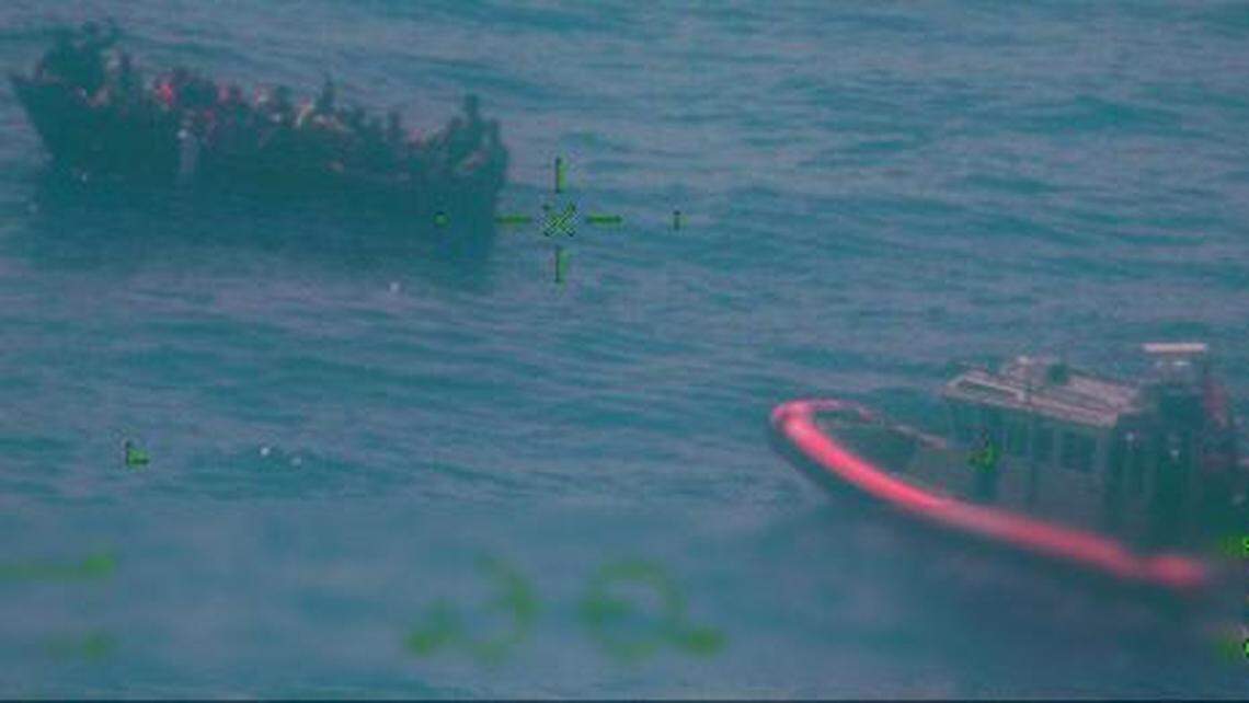 A civilian reported to Coast Guard Sector Key West watchstanders a rustic vessel about 22 miles south of Long Key, Florida, on May 28, 2022. The people were repatriated May 31, 2022.