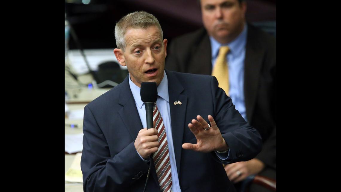 Rep. Paul Renner, R-Palm Harbor, speaks during session, Thursday, March 9, 2017, in Tallahassee.