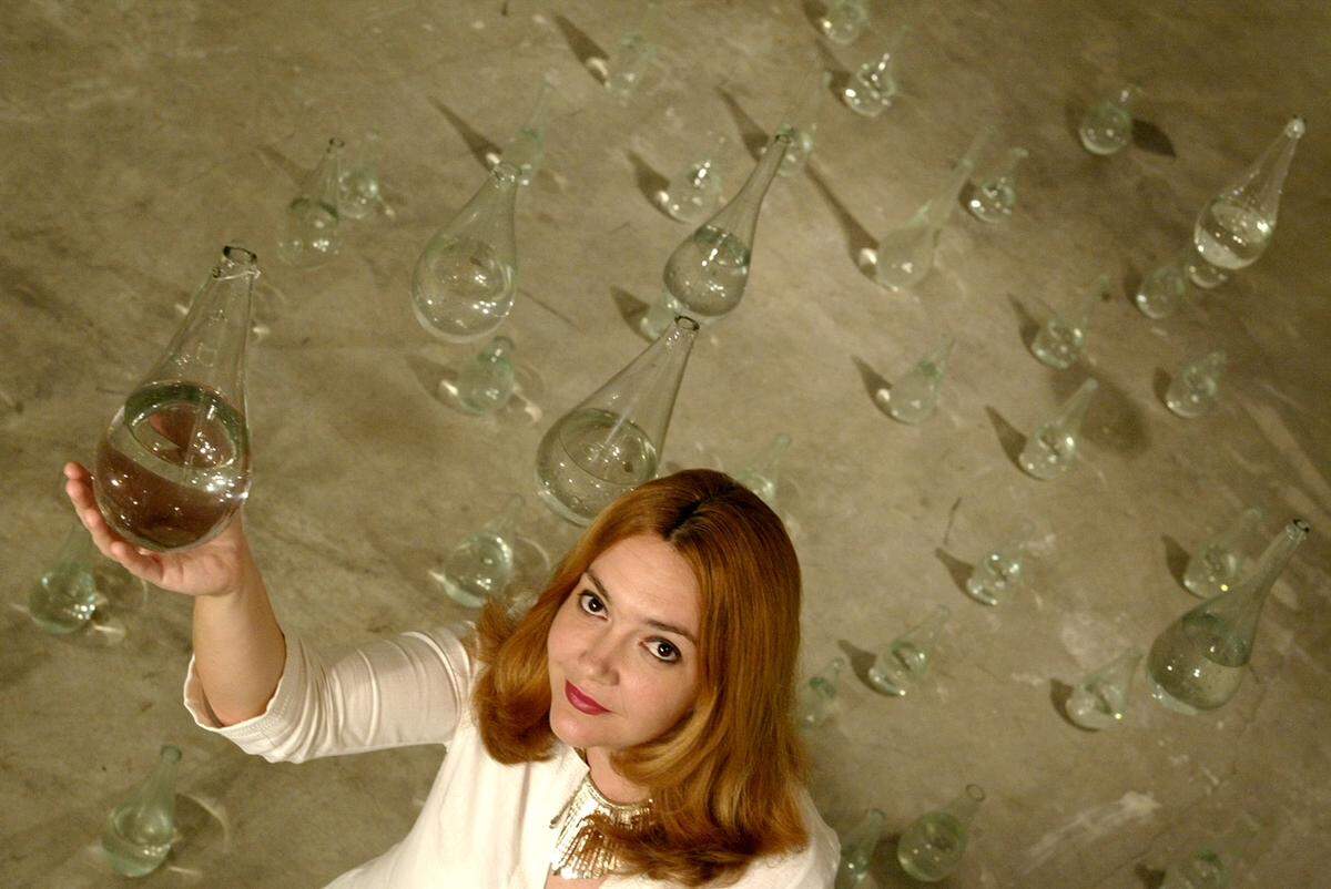 Cuban artist Sandra Ramos photographed in the Design District during her first exhibition in Miami in 2003.
