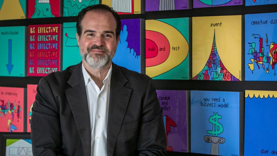 Miami, Florida, June 23, 2021 - Mauricio Claver-Carone, president of the IDB at Lab Miami in Wynwood.