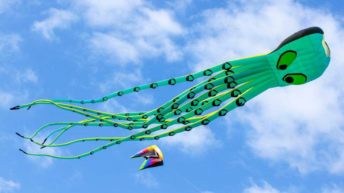 Numerous colorful kites including dozens of giant show kites fly the skies like giant squids and even a whale on Presidents’ Day during the 2022 Kite Festival at Haulover Park in Miami Beach, Florida, on Feb. 21, 2022. The event returns on Feb. 18-20, 2023 at Haulover.