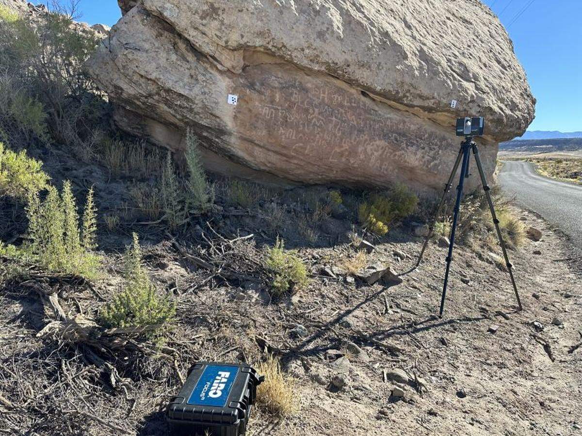 The rock carvings were found about 1,200 feet about the cliff settlement, researchers said.