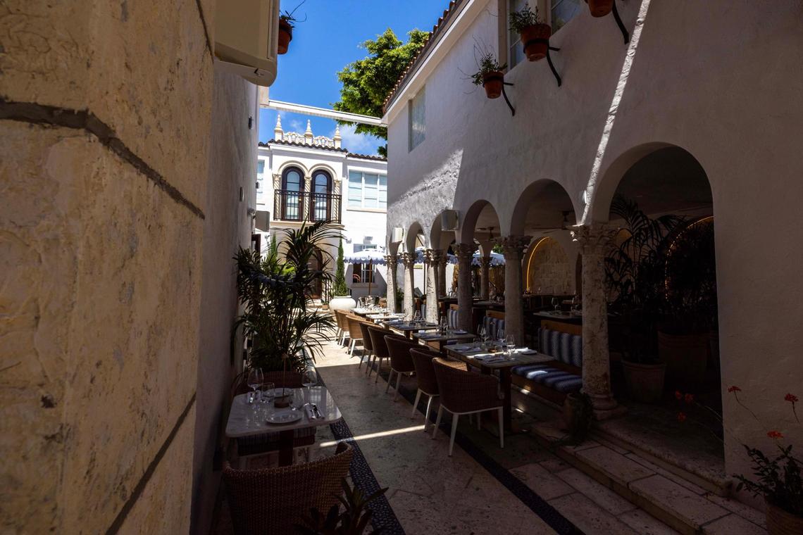 An interior shot of Donatella on Thursday, May 1, 2025, in Miami Beach, FL