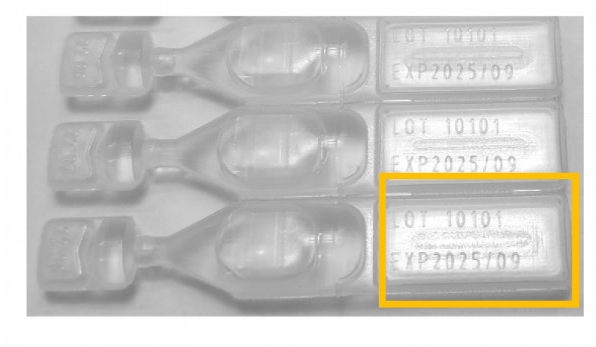 The recalled Systane eye drops are the Single Vials On-the-Go, 25 count, Lot 10101 and expiring 2025/09.