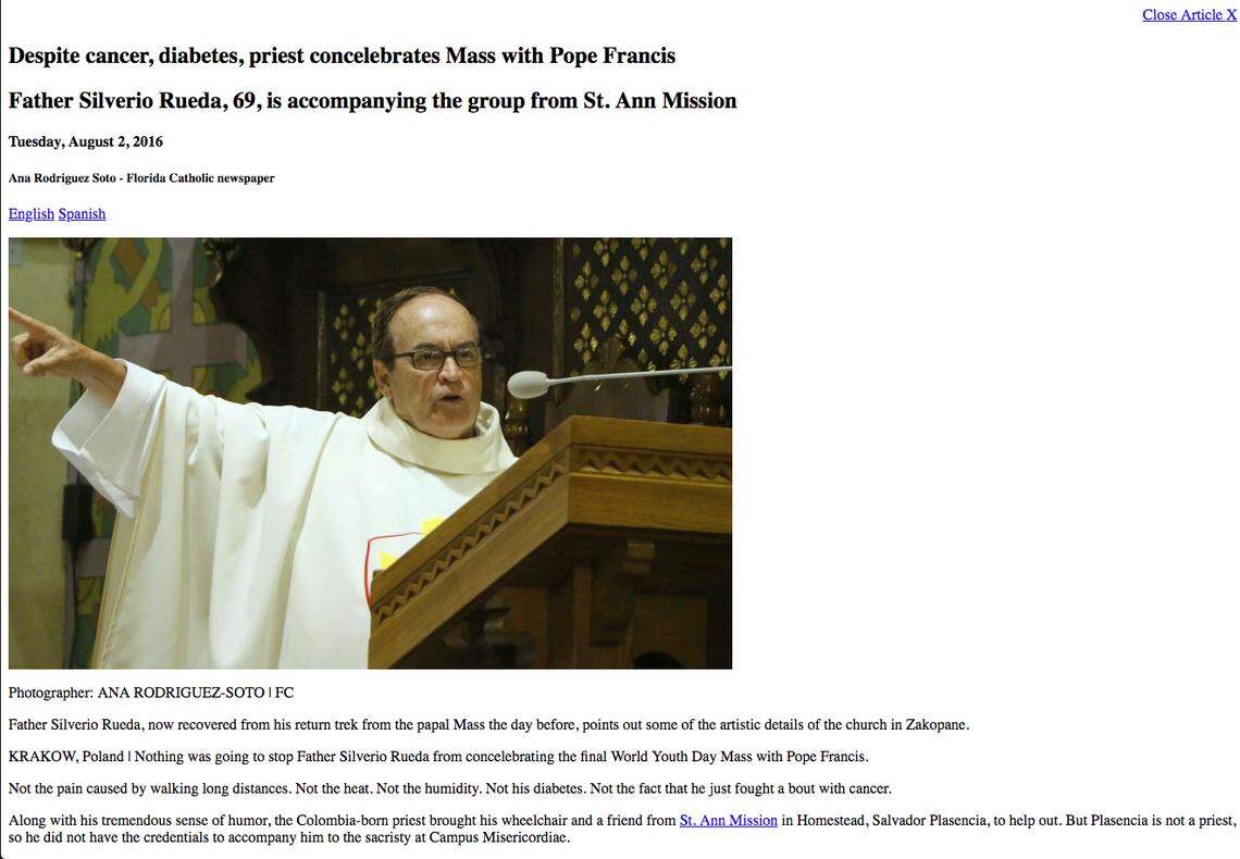 South Florida priest Silverio Rueda is accused of telling a woman to keep quiet about an alleged rape by a fellow clergyman.