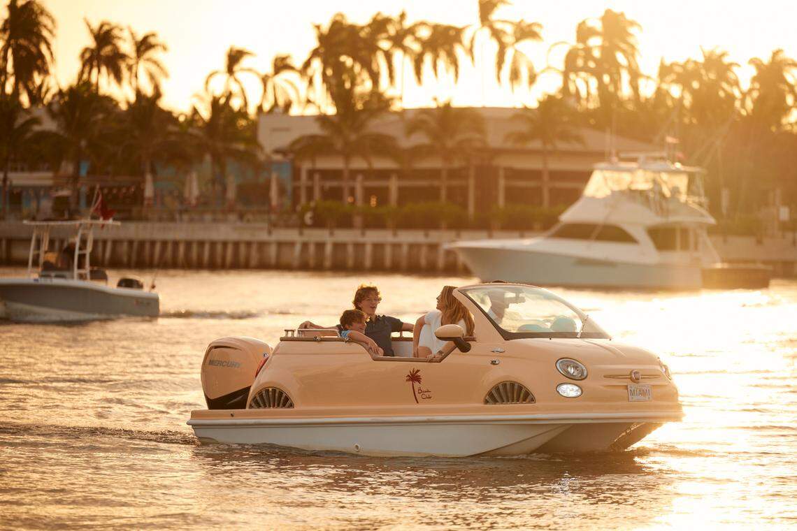 The Sorbetto, a Miami Edition Fiat boat, brings serious Italian flair to Lake Boca.