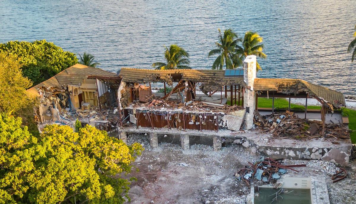 This photo shows the current view of the partial empty lot of the Coral Gables house that architect Alfred Browning Parker designed and built for his family in 1963. The new owner decided to demolish it on Thursday, Nov. 9, 2023.