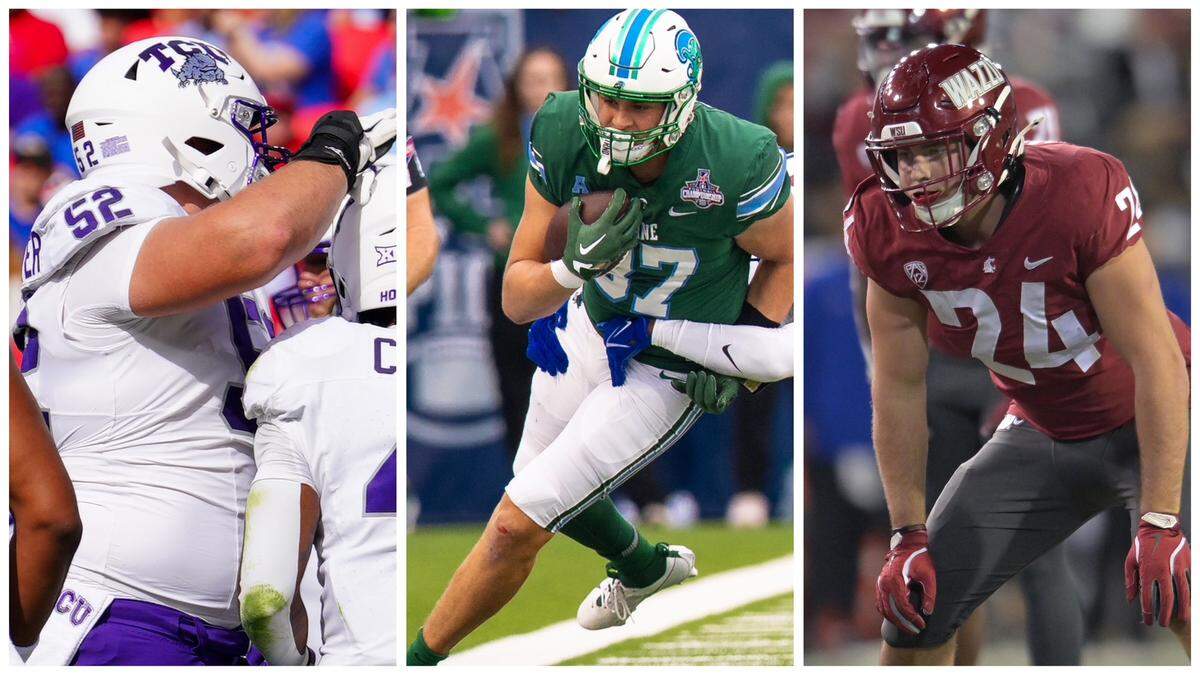 From left: center James Brockermeyer, tight end Alex Bauman and cornerback Ethan O’Connor