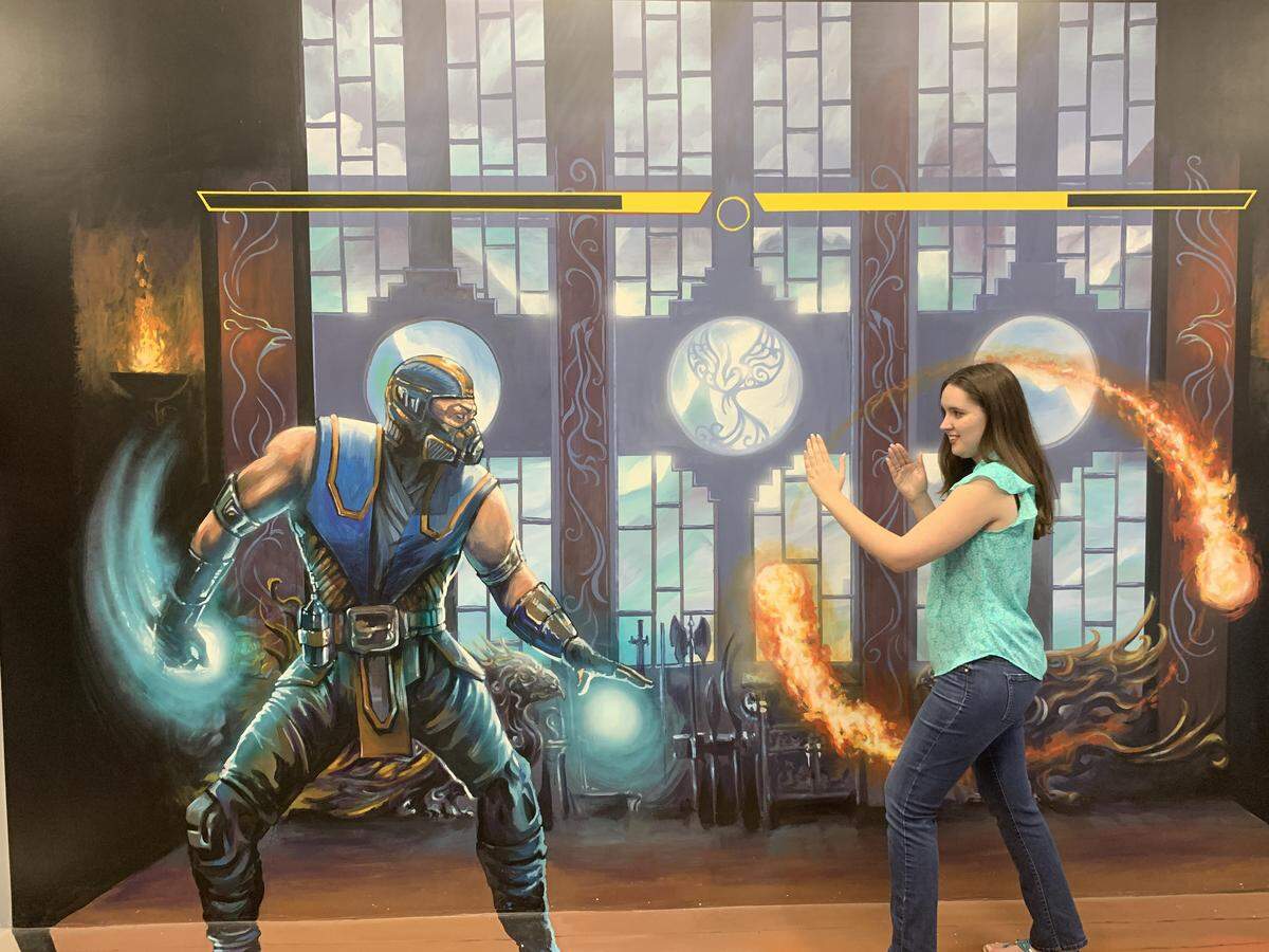 One of the first illusions you’ll come across will put you in a video game battle.