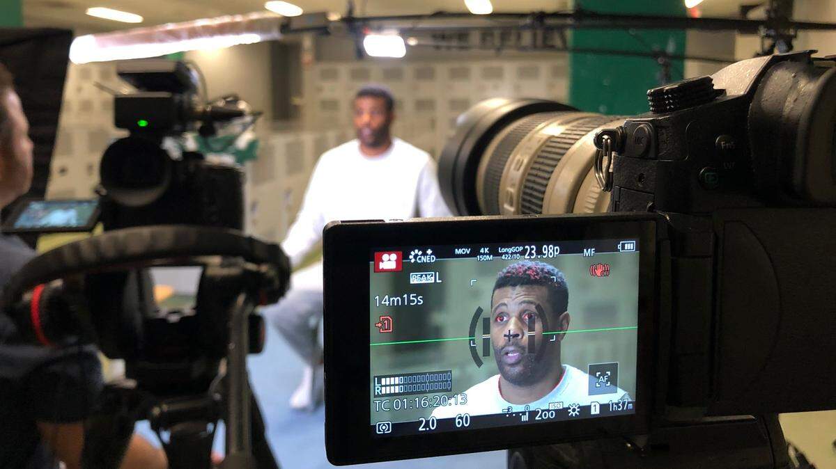 North Miami Senior High grad and NFL veteran Earl Little is interviewed for the forthcoming documentary “The Mecca: Legends of Traz Powell.” “The Mecca” explores the significance of Miami high school football and Traz Powell Stadium.