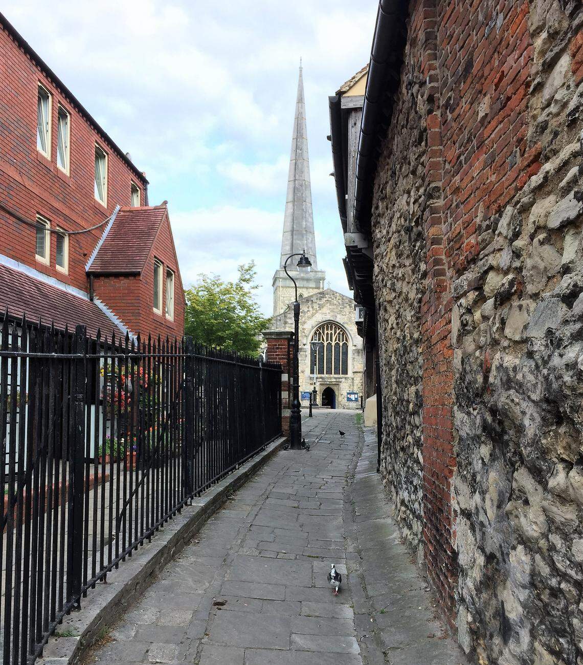Blue Anchor Lane ends at St. Michael’s Square, which was the market for Southampton.
