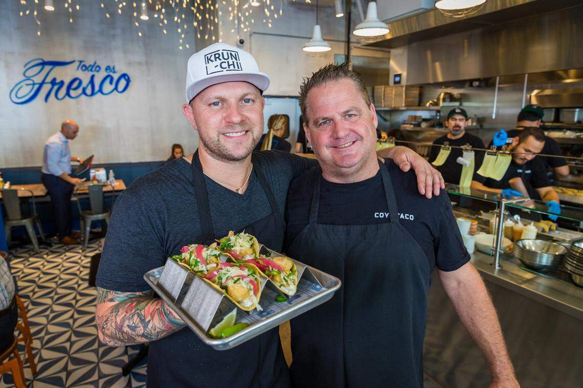 Chef Jeremy Ford will collaborate on a taco with Coyo Taco’s Scott Linquist in November. A new chef will take turns making tacos every month.