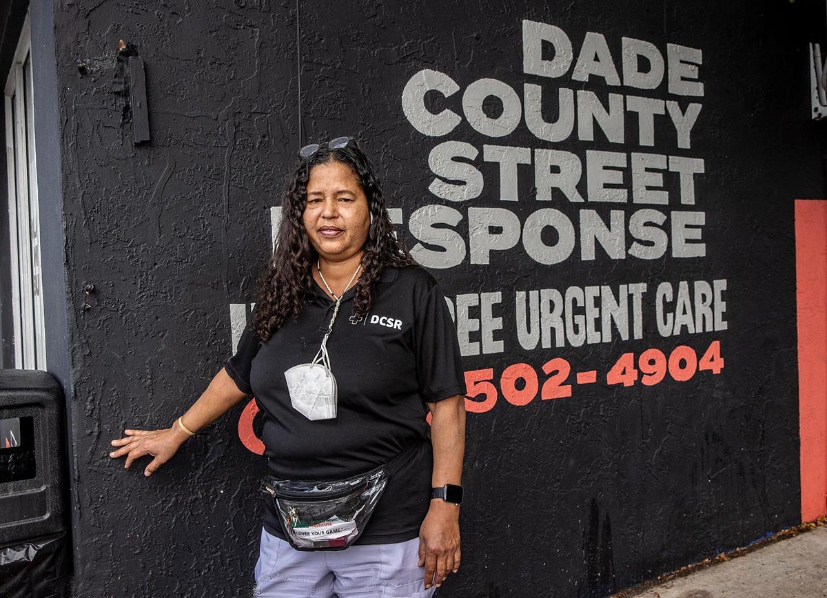 Berlinda Dixon is a case manager with Dade County Street Response (DCSR). When patients come in to the urgent care clinic next door to the Village FREEdge, she helps them track down things like a bus pass to get around town, a fridge to store perishable medicine or a social security card to get access to health insurance. “I become like the mother hen,” she said.