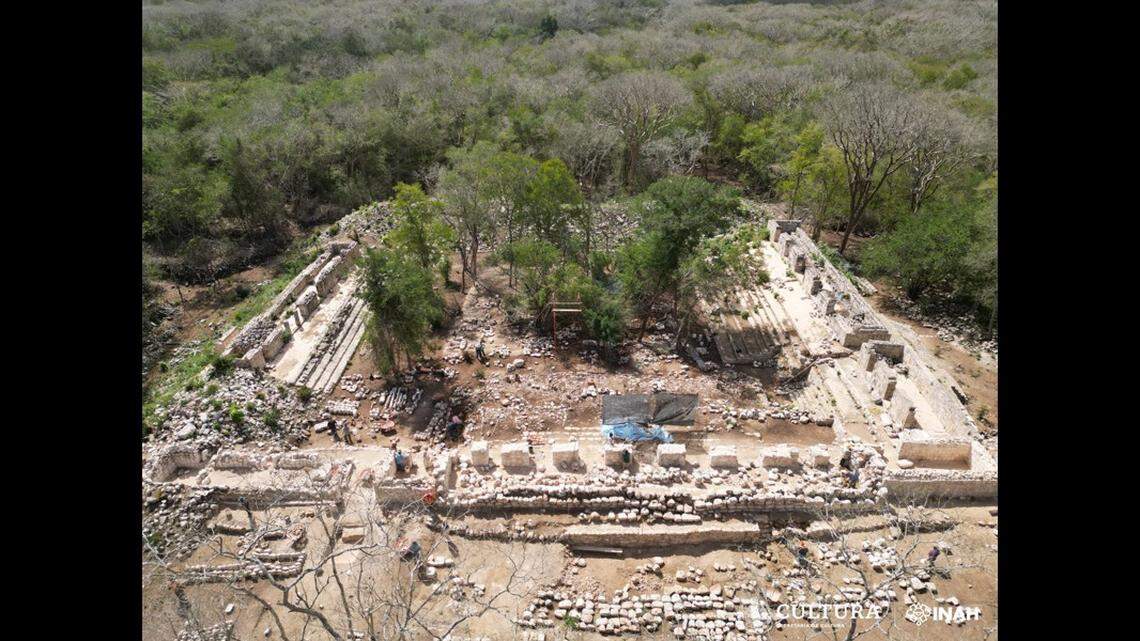 Experts said the building had intricate carvings and designs.