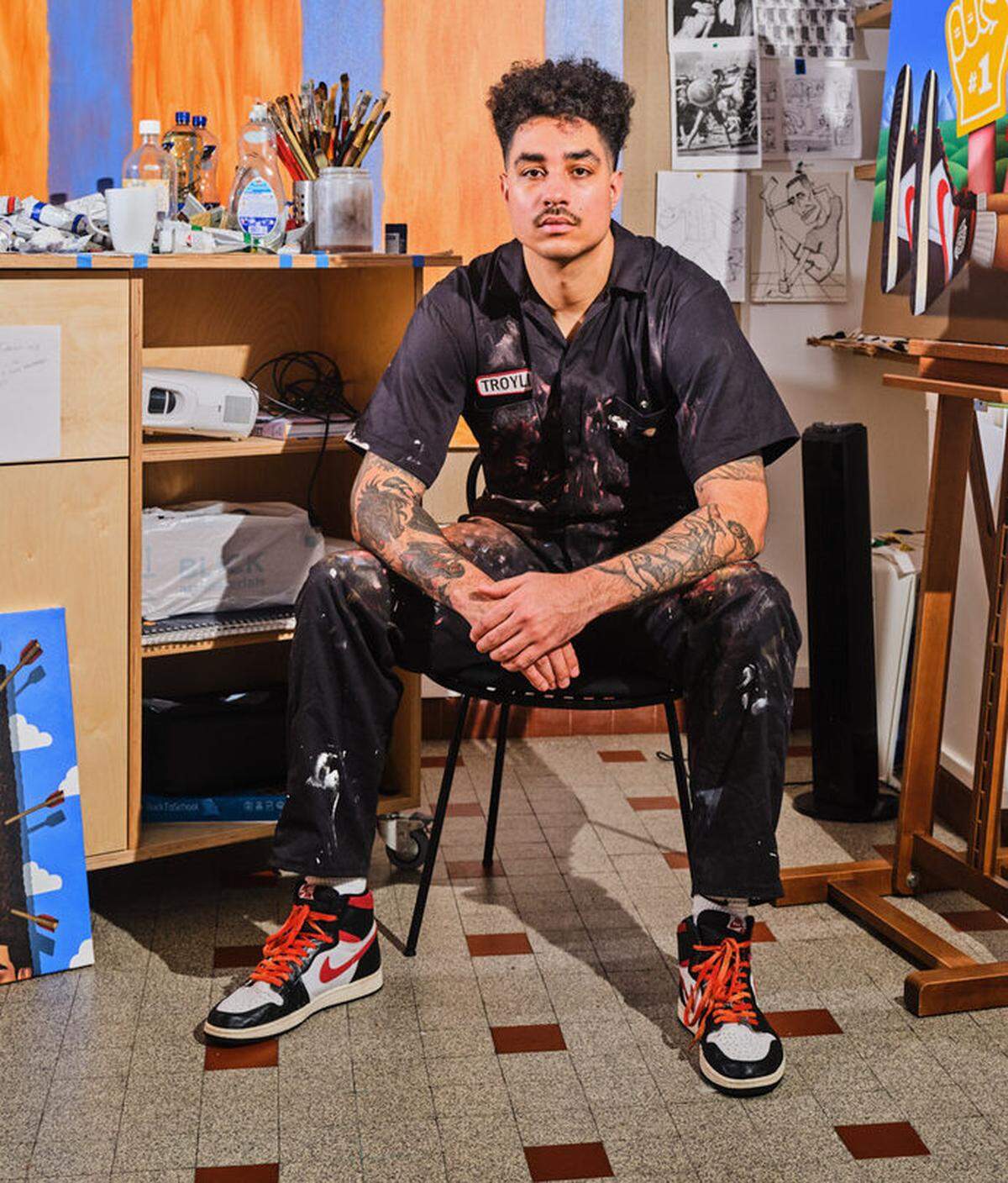 Jake Troyli, a professional artist who once played Division I basketball in college said his experience as an athlete led him to think more critically about performance and spectatorship.
