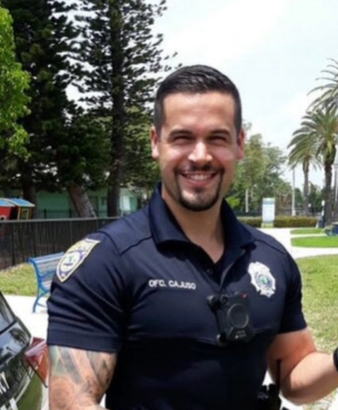The Hollywood Fraternal Order of Police posted this photo of Miami Beach Officer David Cajuso on its Facebook page.