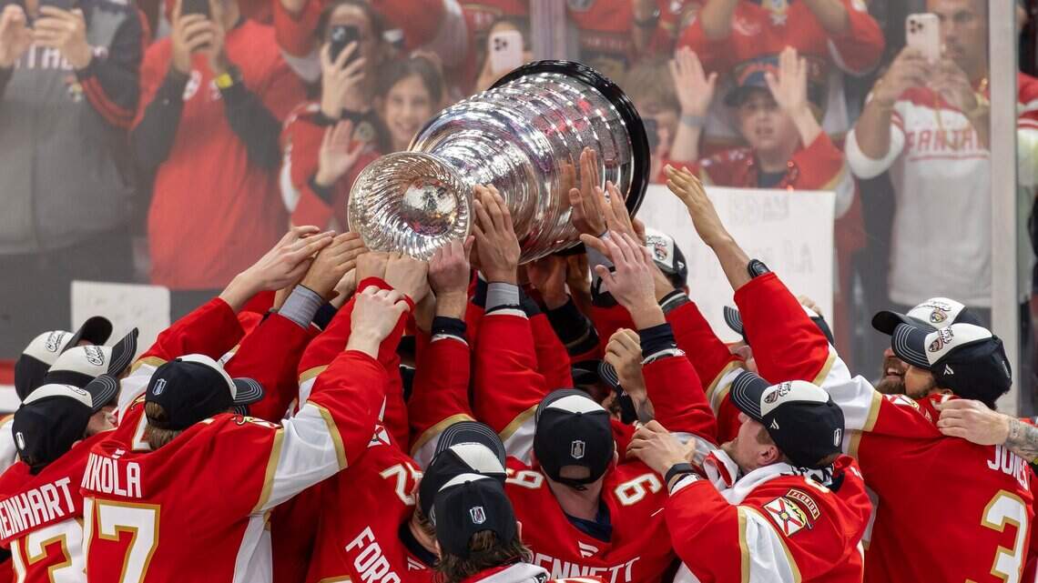The Florida Panthers are repeat Stanley Cup champions. See the celebration pics
