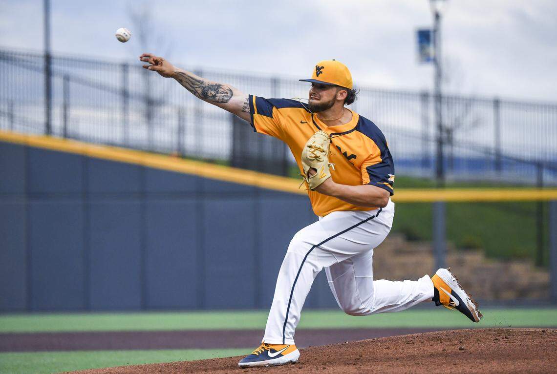West Virginia University junior right-handed pitcher Alek Manoah. A lot of batters in college baseball will agree. Manoah is 6-3 this season with a 2.07 ERA. Batters are hitting just .192 against him, and he has struck out 108 batters in 82 2/3 innings, allowing just three homers.