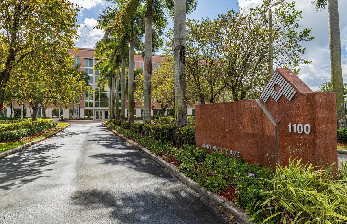 View of the commercial complex located at 10451 NW 117th Ave., outside Medley, where Miami-Dade County’s Solid Waste department considered renting space before agreeing to move into a West Dade Government Center that Mayor Daniella Levine Cava wants to open at 9250 W. Flagler St.