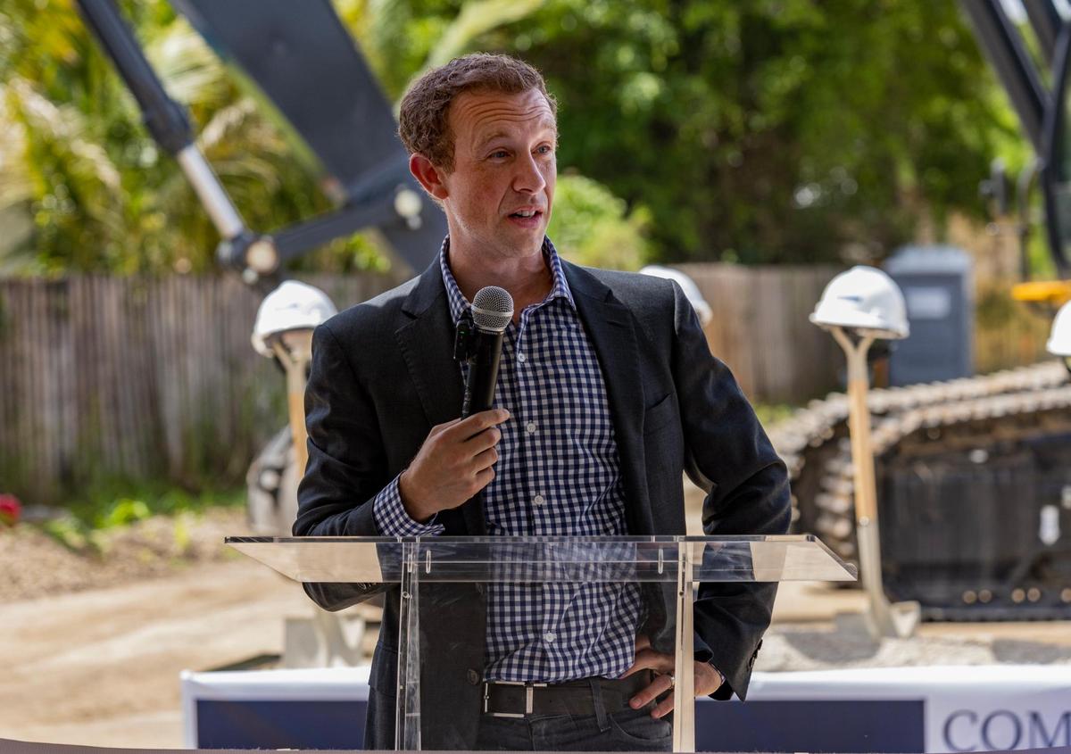 Developer David Rothenstein speaks during a groundbreaking ceremony for the 112-unit Beacon Hill at Princeton workforce housing development, the first in Miami-Dade County conceived and designed to take advantage of Florida’s Live Local Act.