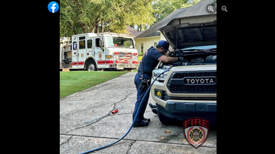 A small, orange kitten was trapped in the engine compartment of a Georgia family’s Toyota truck.