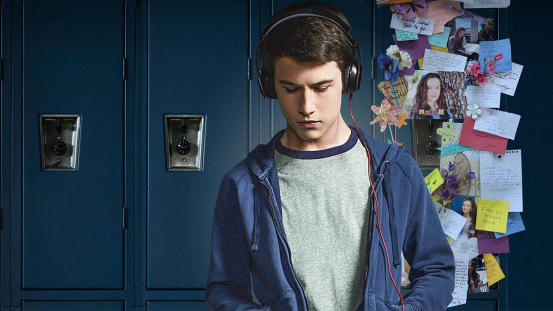 Dylan Minnette in “13 Reasons Why,” the Netflix series that has to do with teen suicide.