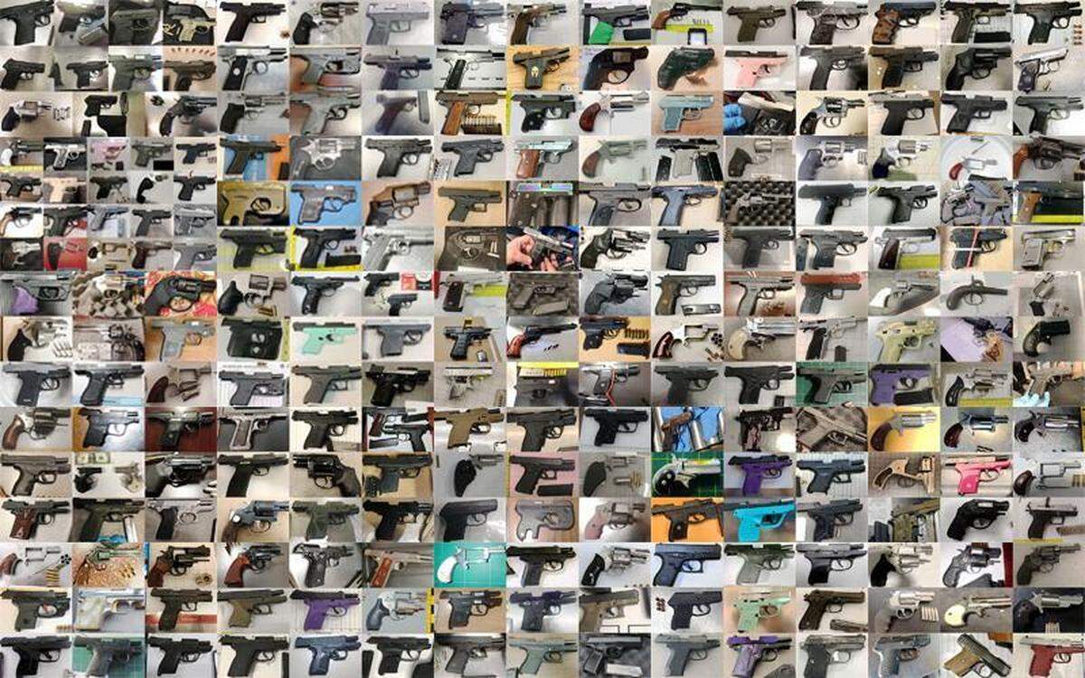 These are some of the 4,432 guns TSA officers found in 2019.