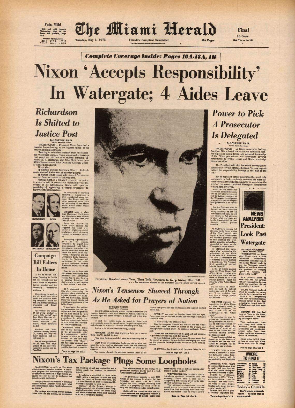 President Richard Nixon in 1973.