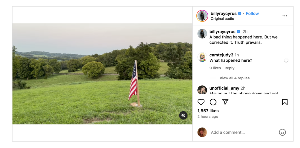 Country music legend Billy Ray Cyrus shares strange video after divorce finalized