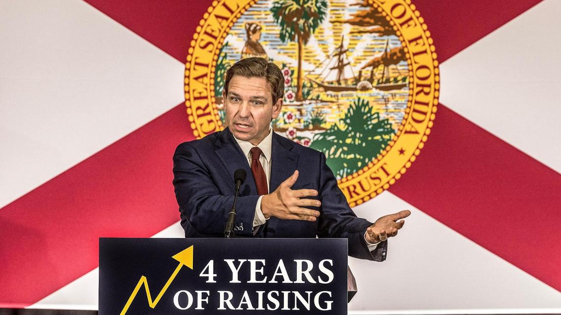 Florida Governor Ron DeSantis, held a press conference at True North Classical Academy charter school in Miami where he announced and signed several bills including the approval of a $1 billion for teacher salaries and a teachers’ bill of Rights, on Tuesday May 09, 2023.
