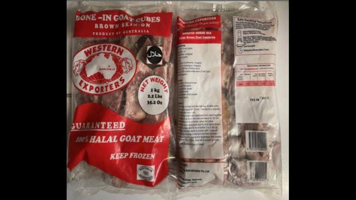 Western Exporters Bone-In Goat Cubes, Brown Skin On