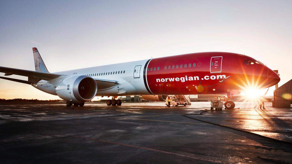 Norwegian Boeing 787-9 aircraft that will be used on the Miami-London route starting March 31, 2019.