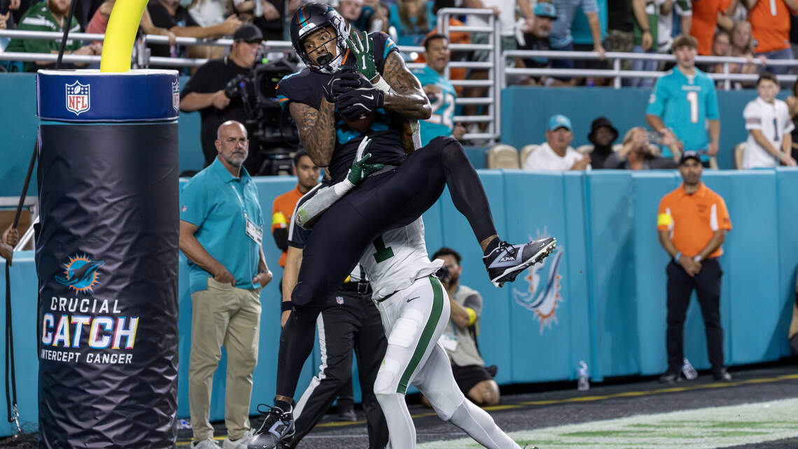 Wallers Rückkehr zu den Dolphins lohnt sich mit zwei Touchdowns.